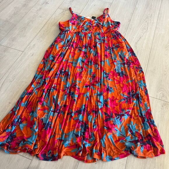 Torrid  Soft Mesh Pleated Maxi Dress size 3x - Picture 1 of 9